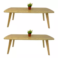 Mesa Ratona X2 Madera Mesita Moderna Living Baja 1.20