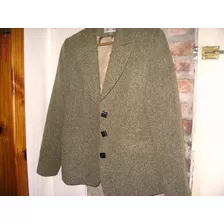 Saco Blazer Verdega Forrado De Vestir Gaspeado Bot Cuadrados