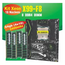 Kit: Placa Huananzhi F8 + Xeon E5 2686 V4 + 64gb (4x16) Ddr4