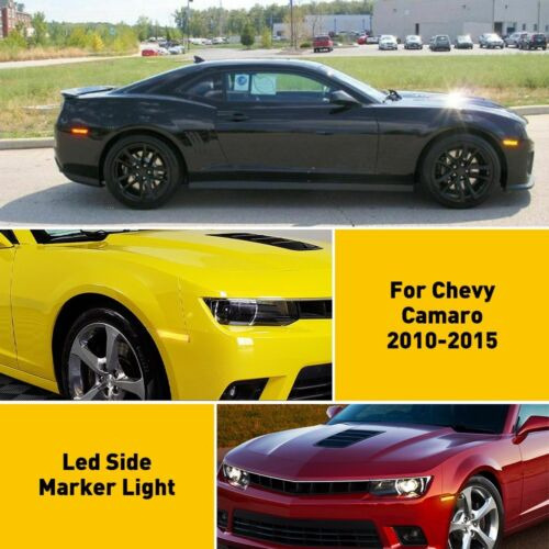 Smoked Led Bumper Marker Side Light For Chevrolet Camaro Aab Foto 5