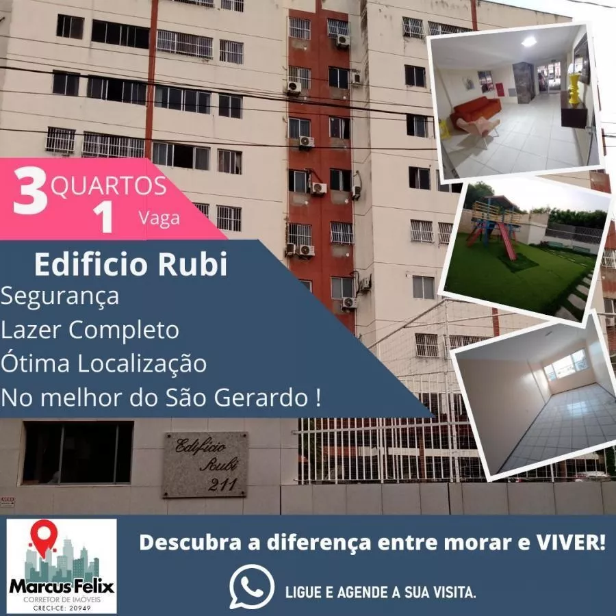Apartamento 3 Quartos Para Venda Em Fortaleza, São Gerardo, 3 Dormitórios, 1 Suíte, 1 Banheiro, 1 Vaga - 25_1-2274838