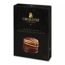 Alfajor Cachafaz Chocolate Negro Con Dulce De Leche 6 Un.