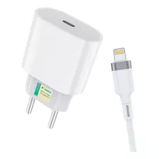 Carregador Compatível iPhone 5 5s 6 6s 7 8 X Xr 11 12 + Cabo