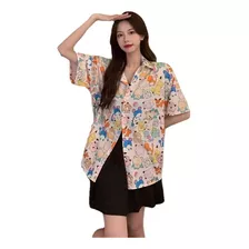 Blusas Pokémon Mujer Camisa Suelta Manga Corta Camiseta