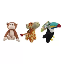 Jungle Plush Tiny Dog Toy Juego De Estilo Surtido De 3