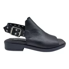 Sandalias Chatitas Balerina Abierta Cuero Mujer Zapato 339fb