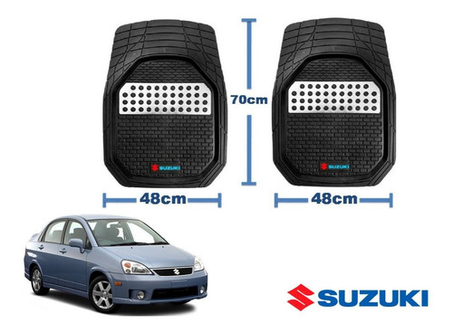Tapetes 4 Piezas Charola 3d Logo Suzuki Aerio 2002 A 2007 Foto 2
