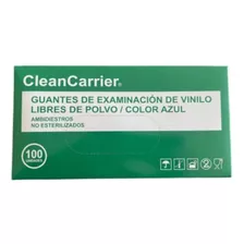 Guante Vinilo Clean Carrier Azul Small