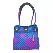 Bolso Artesanal Hecho De Plástico A Mano Tote Bag Mor