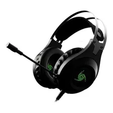 Audifono Gamer Vsg Kuiper Cable Trensado 2m Led Verde Color Negro Color De La Luz Rgb