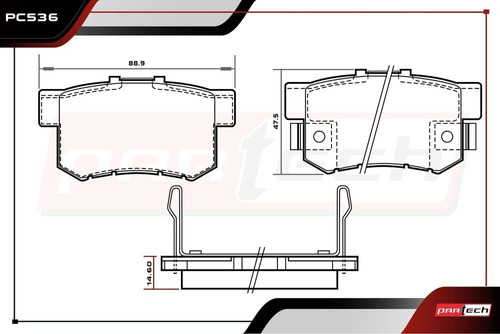 Balatas Traseras Acura Legend 1994 Foto 2