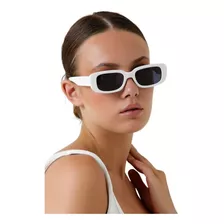 Gafas Lentes De Sol Blanco Retro Mujer + Estuche Y Paño