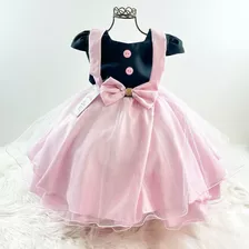 Vestido Infantil Festa Princesa Mundo Bita Rosa Tam 1 Ao 4