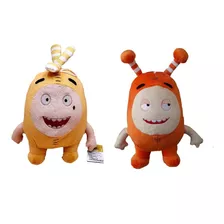 2 Pelúcias Laranja E Amarelo Oddbods Personagens