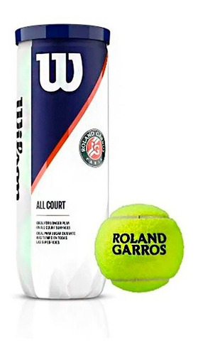 Tubos De 3 Pelotas De Tenis Wilson Roland Garros Oficial