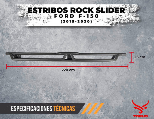 Estribos F150 Doble Cabina 2015-2020 Rock Slider Torus Foto 7