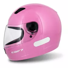 Capacete Fechado Feminino Ebf Rox Casco Em Abs Cor Rosa