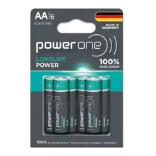 Pilas Alcalinas Power One Longlife Power Aa 1.5v 6 Unidades 