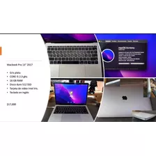 Macbook Pro 13 2017 Core I5 16 Gb Ram 512 Ssd