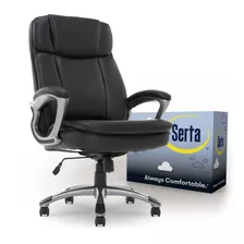 Serta - Silla Ejecutiva De Piel Sinttica, Color Negro