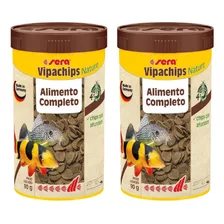 Kit 2x Vipachips Nature 90g/250ml Alimento Base Em Chips