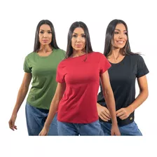 Kit 9 Camiseta Roupa Feminina Premium Básica Algodão Atacado
