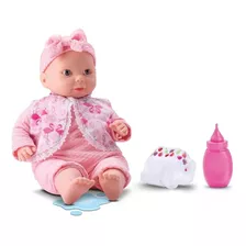 Boneca Bebe Recém Nascida Xixizinho Faz Xixi Com Acessórios 