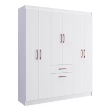 Guarda-roupa Fortaleza 137cm 6 Portas Branco Doripel