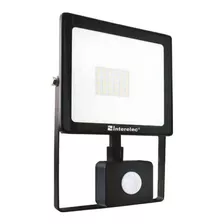 Reflector Proyector Led 30w Sensor Movimiento Interelec 6500 Color De La Carcasa Negro