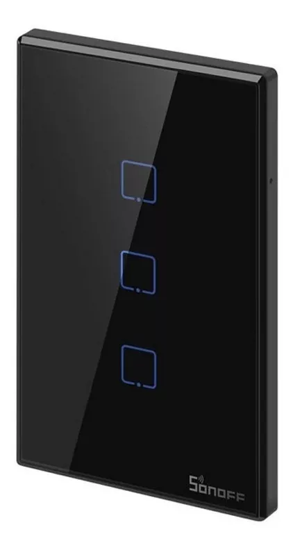 Nuevo Interruptor Sonoff T3 Black Wifi Rf433 3 Canales Vshop