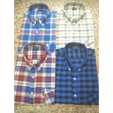 Camisa De Hombre Cuadrille Manga Corta Varios Tonos. Tal Esp