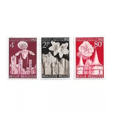 Belgica 1955 Flores Diversas Exposicion Serie Mint 961/63 