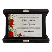 Estojo E Placa De Homenagem Convite Casamento Personalizada