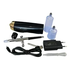 Kit Compressor Aerógrafo Usb Recarregável Airbrush Portátil