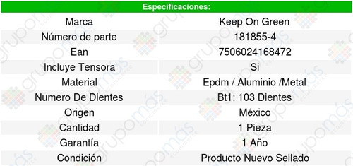 Kit Distribucion Banda Esteem L4 1.6l 95/01 Kg 1336587 Foto 4
