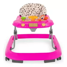 Andador Infantil Musical Para Bebê Cinza Tutti Baby Cor Rosa