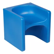Ecr4kids Tri-me Cube - Silla De Plástico Azul Primario