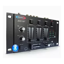 Consola Mixer Dj Stereo 3 Canales 4 Entradas + Usb Bluetooth