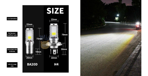 Foco Led Aluminio Para Motoneta Italika Cs125 Xs125 X125 Gts Foto 4