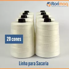 Linha Fio Para Máquina De Costurar Sacaria - 20 Cones C/ Nf