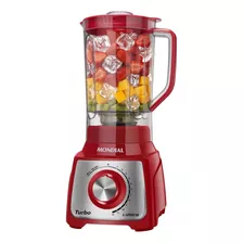 Liquidificador Mondial Turbo 1200w Inox Ri 127 Vermelho