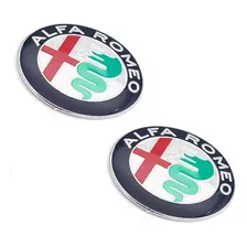 2u Emblema Alfa Romeo 74mm Aluminio Porta Mala Ou Capo