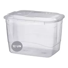 12 Caixas Organizadora Transparente Brinquedos Grande 20 Lts