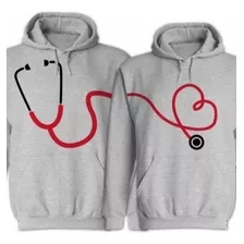 Hoodie De Pareja Gris