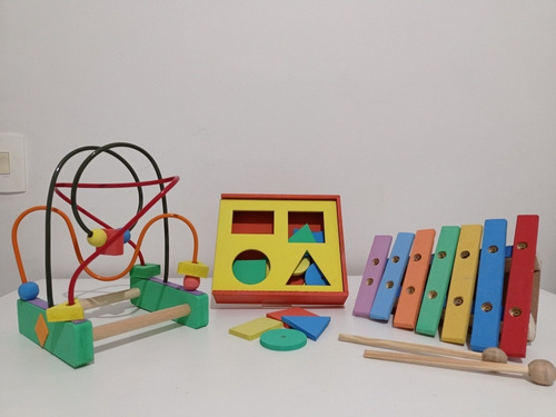 Kit Brinquedo Pedagógico Passa Figura E Xilofone E Aramado M