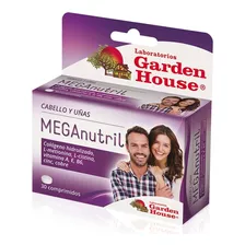 Garden House Meganutril X 30 Comp. Fortalece Cabellos Y Uñas Sabor Neutro