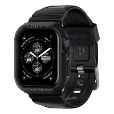 Pulso Estuche Para Apple Watch 9 8 7 6 5 4 | Tamaño 41mm / 40mm | Spigen Rugged Armor Pro | Negro | Ajustable | Hebilla En Acero | Acabados Premium