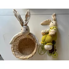 Coelhos De Pano / Cesta E Bike