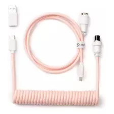 Cable Keychron Coiled Aviator Usb Light Pink Straight 