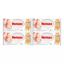 Kit 4 Lenços Huggies Puro Natural Ideal Rn Com 48un Cada